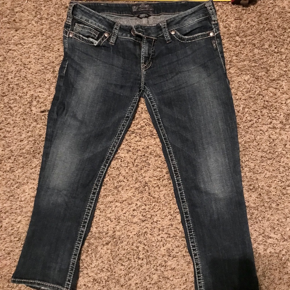 Silver Suki Capri